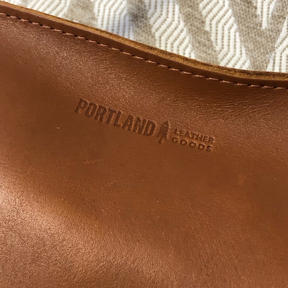 Portland Leather Triangle Shoulder Bag in Honey - Picture 3 of 16